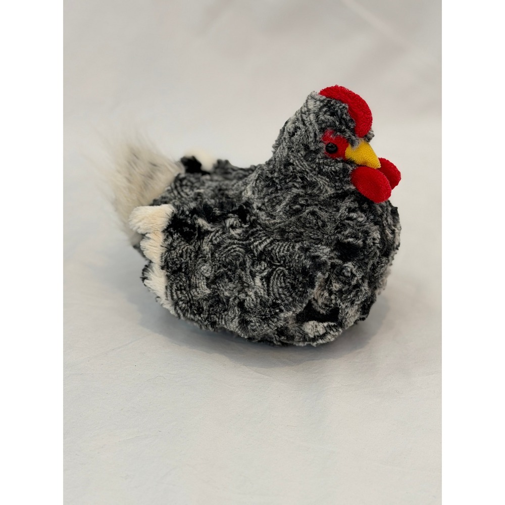 Douglas Cuddle Toys Black White Hen Chicken Plush Stuffed Animal 1785 8 inch